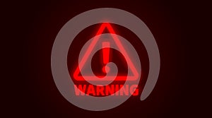Warning caution sign, problem message mark, danger icon 3d. Vector