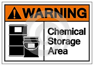 Warning Chemical Storage Symbol Sign, Vector Illustration, Isolate On White Background Label .EPS10