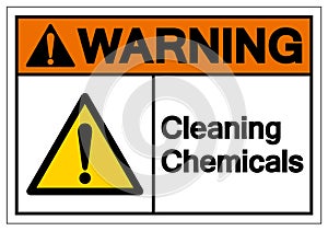 Warning Cleaning Chemicals Symbol Sign ,Vector Illustration, Isolate On White Background Label. EPS10 photo