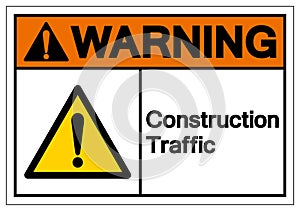 Warning Construction Traffic Symbol Sign, Vector Illustration, Isolate On White Background Label. EPS10