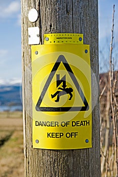 Warning: danger of death.