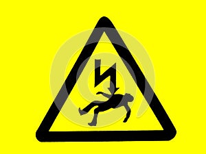 Warning: danger of death sign