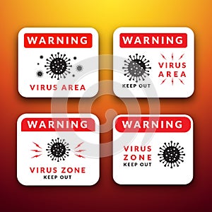 Warning danger of spreading the virus outbreak