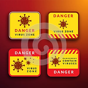 Warning danger of spreading the virus outbreak