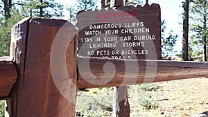 Warning. Dangerous Cliffs.