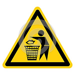 Warning Do Not Litter Symbol Sign, Vector Illustration, Isolate On White Background Label .EPS10
