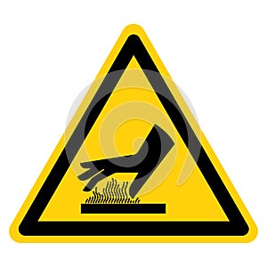 Warning Do Not Touch Hot Surface Symbol Sign, Vector Illustration, Isolate On White Background Label .EPS10