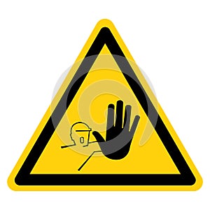 Warning Do Not Touch,No Entry For Unauthorized Persons Symbol Sign, Vector Illustration, Isolate On White Background. Label .EPS10