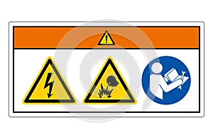 Warning Electric Shock Hazard Symbol Sign, Vector Illustration, Isolate On White Background Label. EPS10