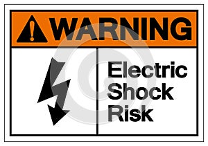 Warning Electric Shock Risk Symbol Sign, Vector Illustration, Isolate On White Background Label .EPS10