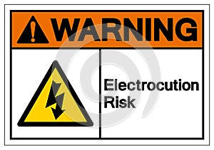 Warning Electrocution Risk Symbol Sign, Vector Illustration, Isolated On White Background Label .EPS10