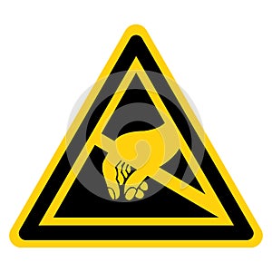 Warning Electrostatic Sensitive Device ESD Symbol Sign, Vector Illustration, Isolated On White Background Label .EPS10