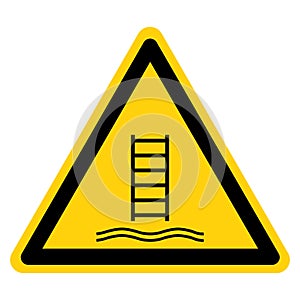 Warning Embarkation ladder Symbol Sign, Vector Illustration, Isolate On White Background Label .EPS10
