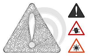 Warning Error Polygonal Web Vector Mesh Illustration