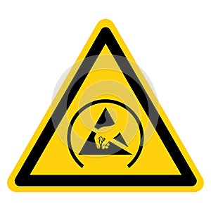 Warning ESD Protective Area Symbol Sign, Vector Illustration, Isolated On White Background Label .EPS10