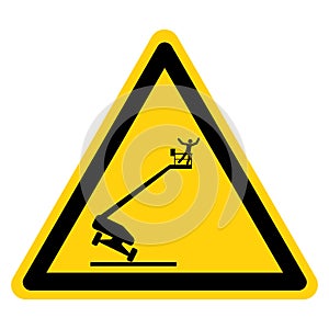 Warning Falling Crane Hazard Symbol Sign ,Vector Illustration, Isolate On White Background Label. EPS10