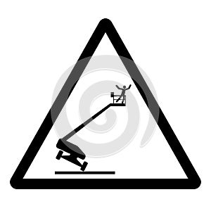 Warning Falling Crane Hazard Symbol Sign ,Vector Illustration, Isolate On White Background Label. EPS10