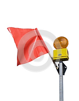 Warning flag and light