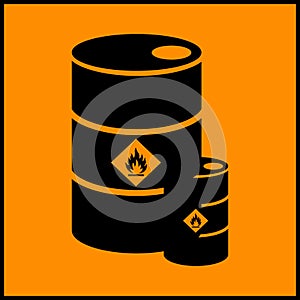Warning Flammable Storage Area Symbol Sign, Vector Illustration, Isolate On White Background Label. EPS10
