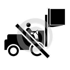 Warning Forklift Symbol, Do Not Drive With Raised Load