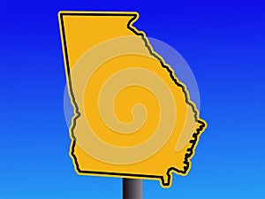 Warning Georgia sign