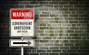 Warning - Government Shutdown photo