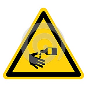 Warning Hand Crush Hazard Symbol Sign ,Vector Illustration, Isolate On White Background Label. EPS10