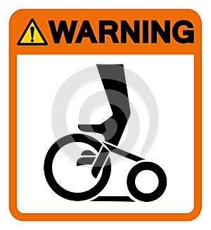 Warning Hand Entanglement Belt Drive Symbol Sign, Vector Illustration, Isolate On White Background Label .EPS10 photo