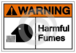 Warning Harmful Fumes Symbol Sign, Vector Illustration, Isolate On White Background Label. EPS10