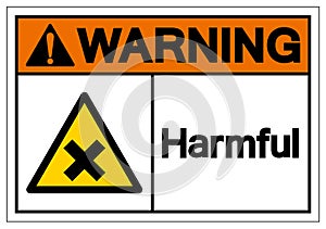 Warning Harmful Symbol Sign, Vector Illustration, Isolate On White Background Label. EPS10