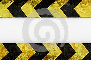 Warning hazard grunge pattern in yellow and black color