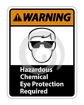 Warning Hazardous Chemical Eye Protection Required Symbol Sign Isolate on transparent Background,Vector Illustration