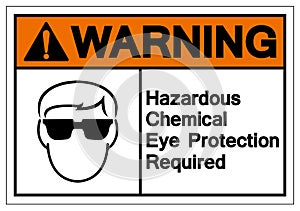 Warning Hazardous Chemical Eye Protection Required Symbol Sign, Vector Illustration, Isolate On White Background Label. EPS10