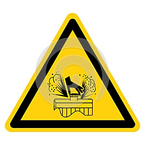 Warning Hazardous Explosive Release Of Pressure Valve Symbol Sign ,Vector Illustration, Isolate On White Background Label. EPS10