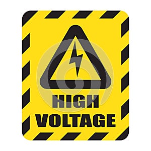 Warning high voltage sign.