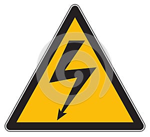 Warning high voltage sign