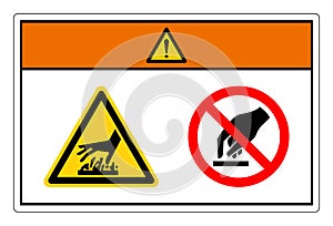 Warning Hot Surface Do Not Touch Symbol Sign, Vector Illustration, Isolate On White Background Label. EPS10