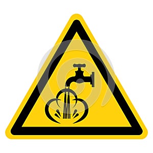 Warning Hot Water Symbol Sign, Vector Illustration, Isolate On White Background Label .EPS10