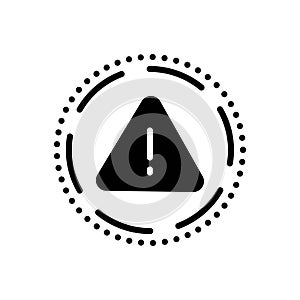 Black solid icon for Warning, alert and safety