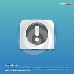 warning icon - Blue Sticker button