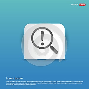 Warning icon - Blue Sticker button