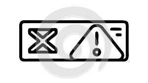 Warning icon with document and X, indicating file error , vector design Generative AI