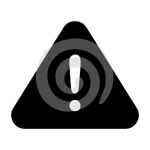 Warning icon in solid style for any projects