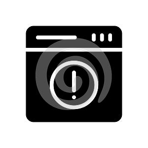 Warning vector glyph flat icon