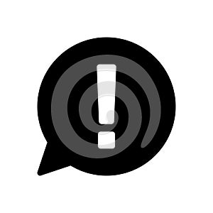 Warning vector glyph flat icon