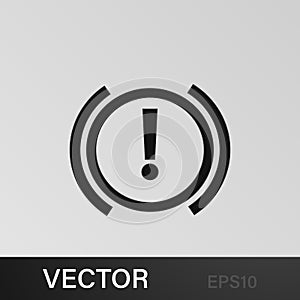 Warning illustration icon on gray background s