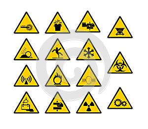 Warning industrial sign photo