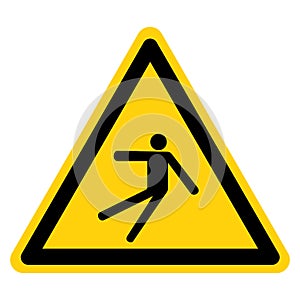 Warning Injury Hazard Slip Fall Symbol Sign, Vector Illustration, Isolate On White Background Label .EPS10