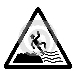 Warning Keep Off Slippery Rock Cause Fails Symbol Sign, Vector Illustration, Isolate On White Background Label. EPS10