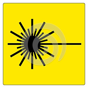 Warning Laser Symbol Sign ,Vector Illustration, Isolate On White Background Label. EPS10